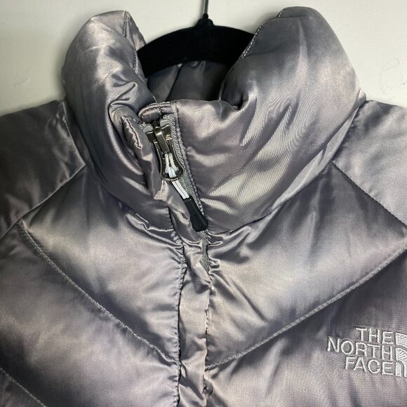 The North Face | 550 Aconcagua Down Jacket Metallic Silver | Size Medium Women's - Picture 8 of 12